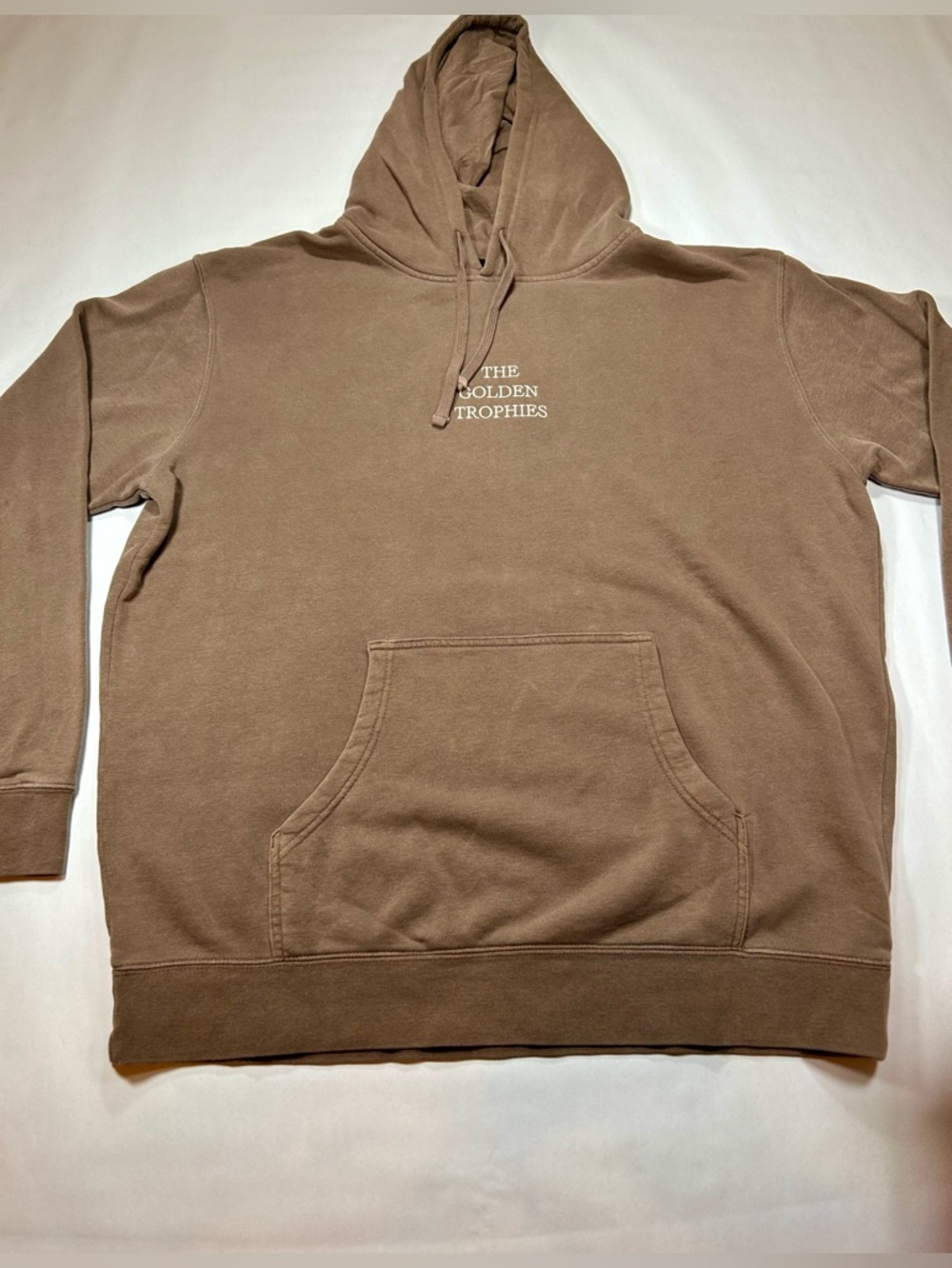 Athletic Hoodie XL Brown Pullover Fleece Streetwear Basic Y2k